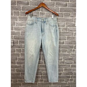 Madewell Women's Curvy Vintage Jeans Size 30 Light Blue Raw Hem